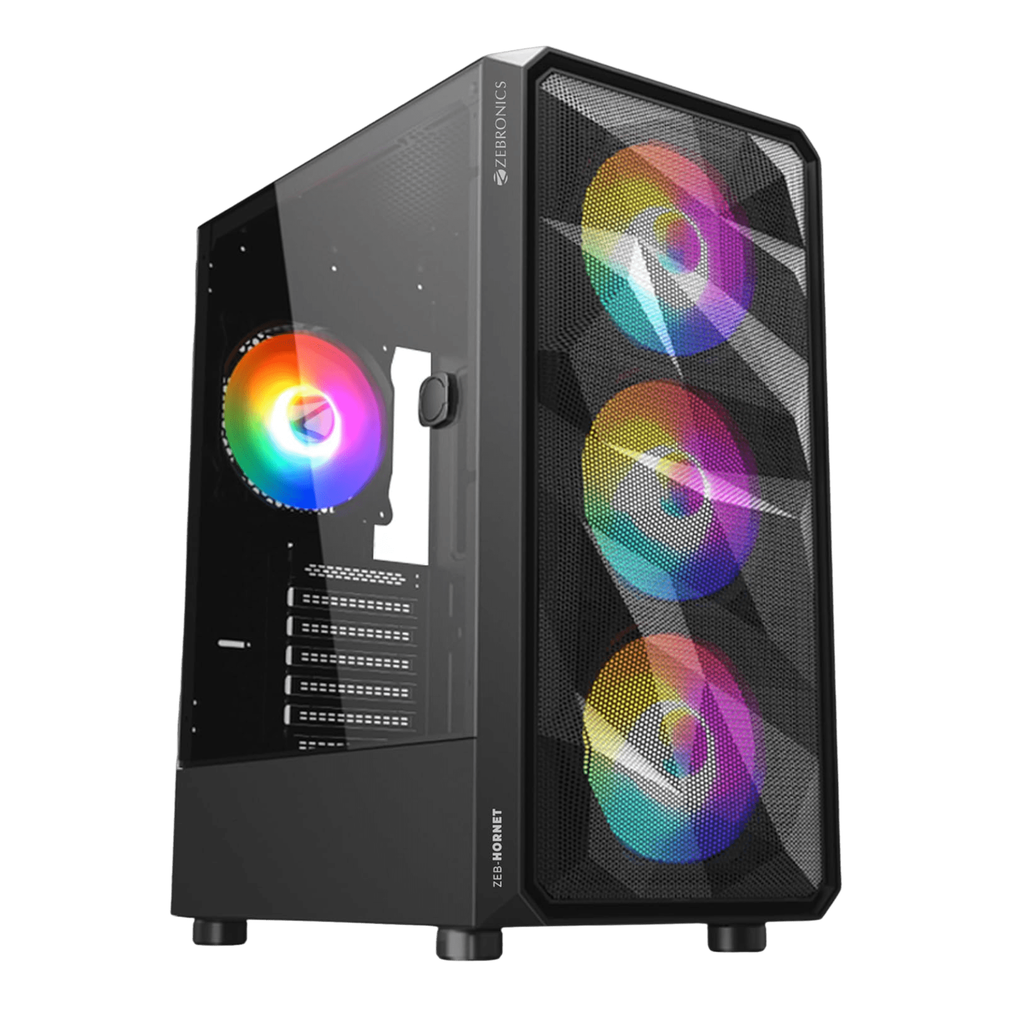 Grab Zebronics Zeb Hornet Mid Tower Mesh Gaming Case Black