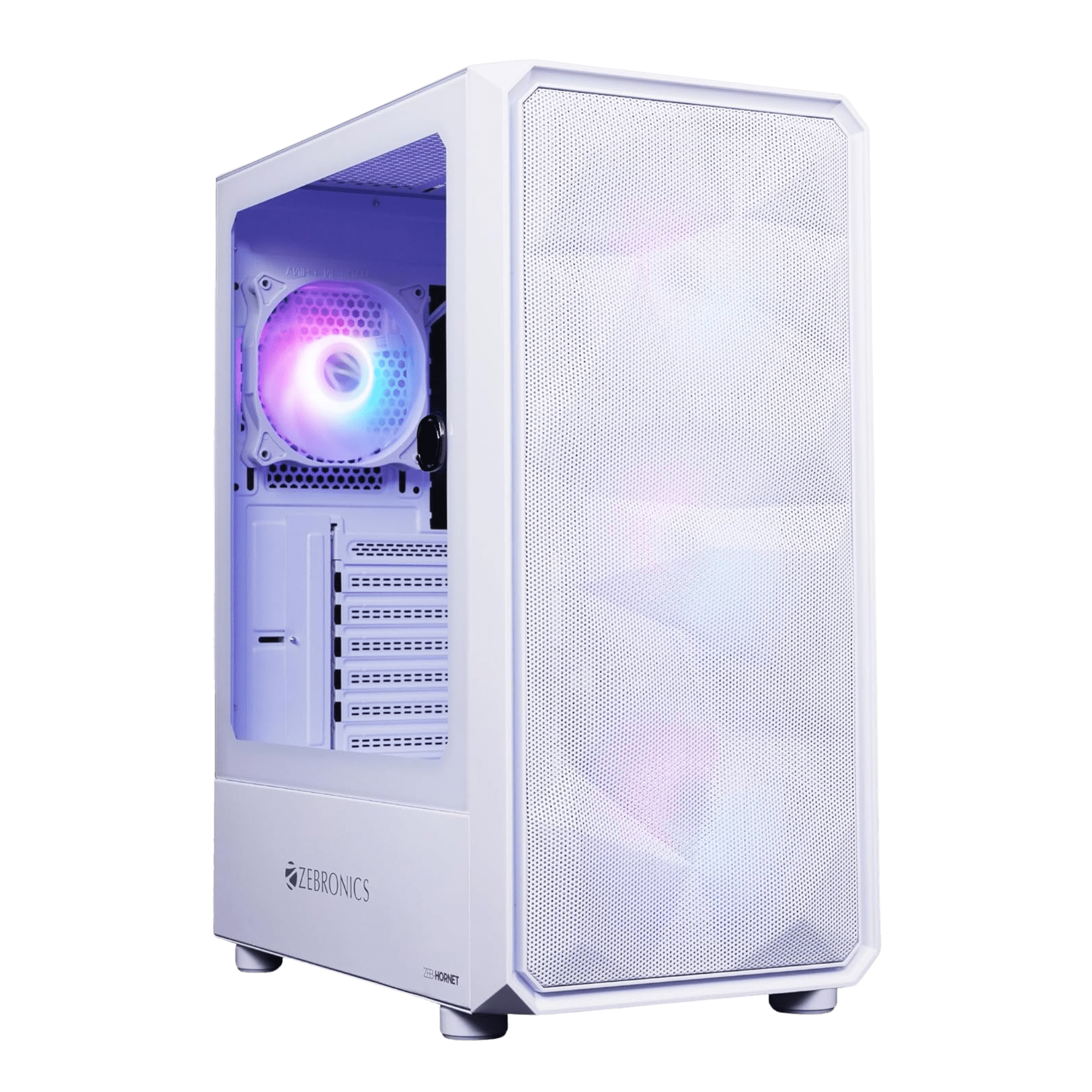 Buy Zebronics Zeb Hornet Mid Tower mesh gaming case white