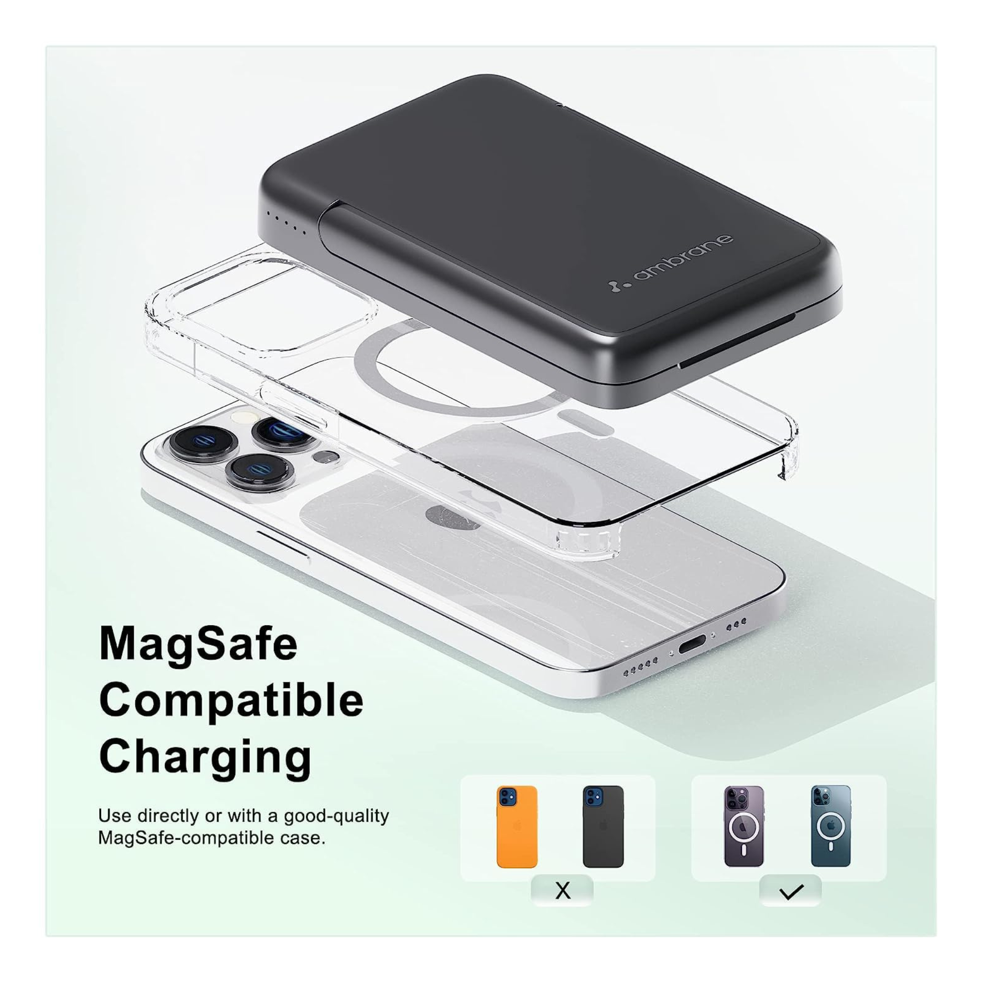 Buy Ambrane PB10 15W Wireless10000 mAh Power Bank Black