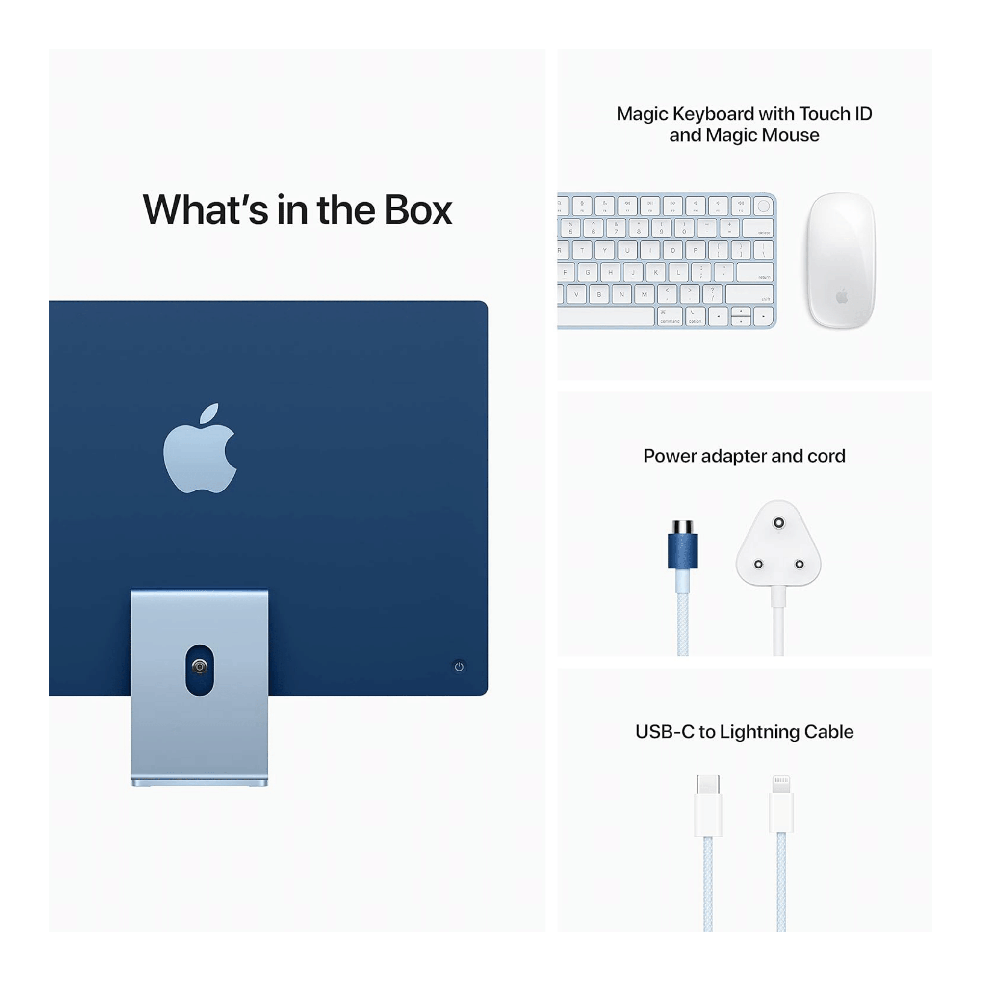 iMac Retina 4.5K Display M1 Chip 8 Core CPU(Blue,8GB-256GB)