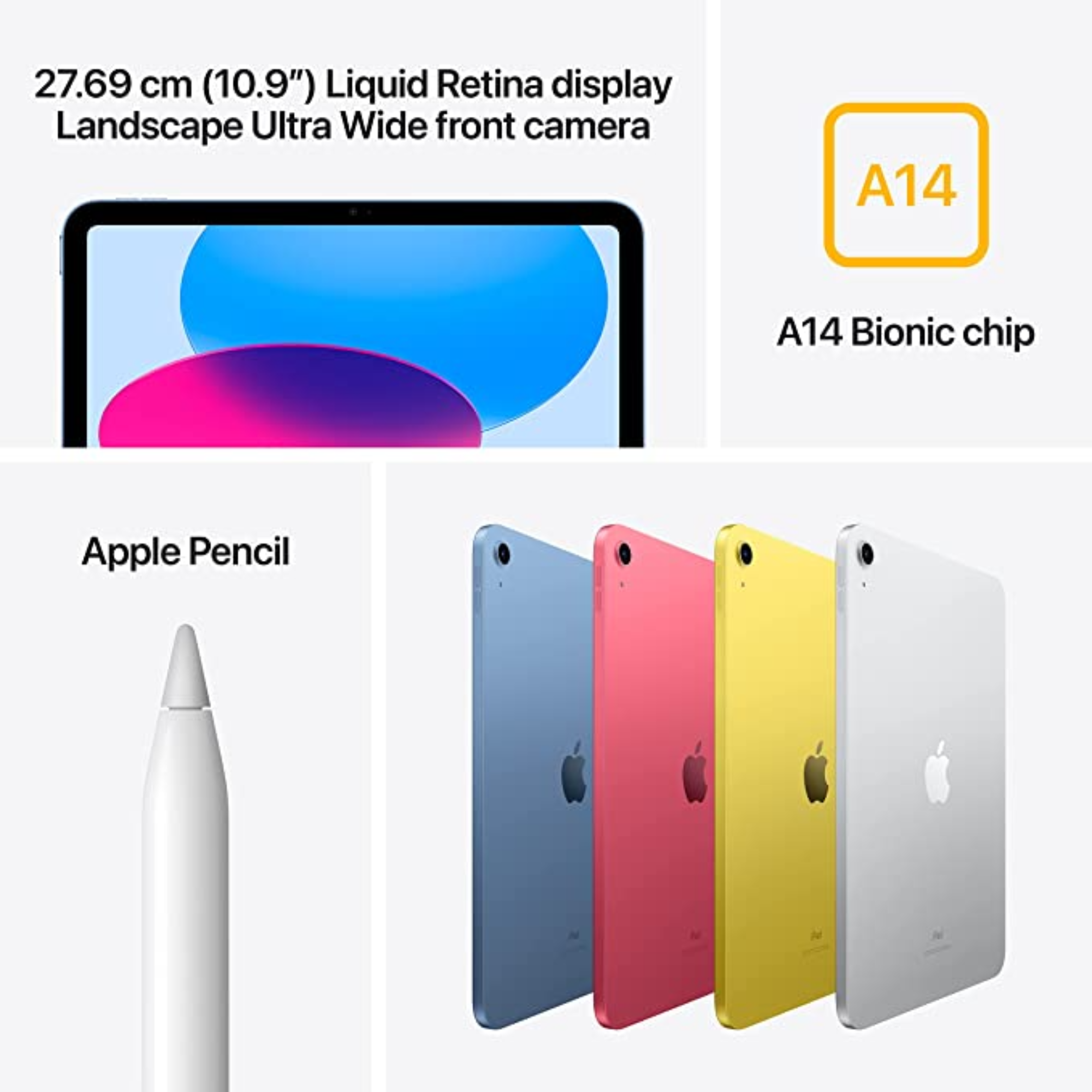 Apple 10.9-inch iPad Air Wi-Fi + Cellular 64GB - Silver 