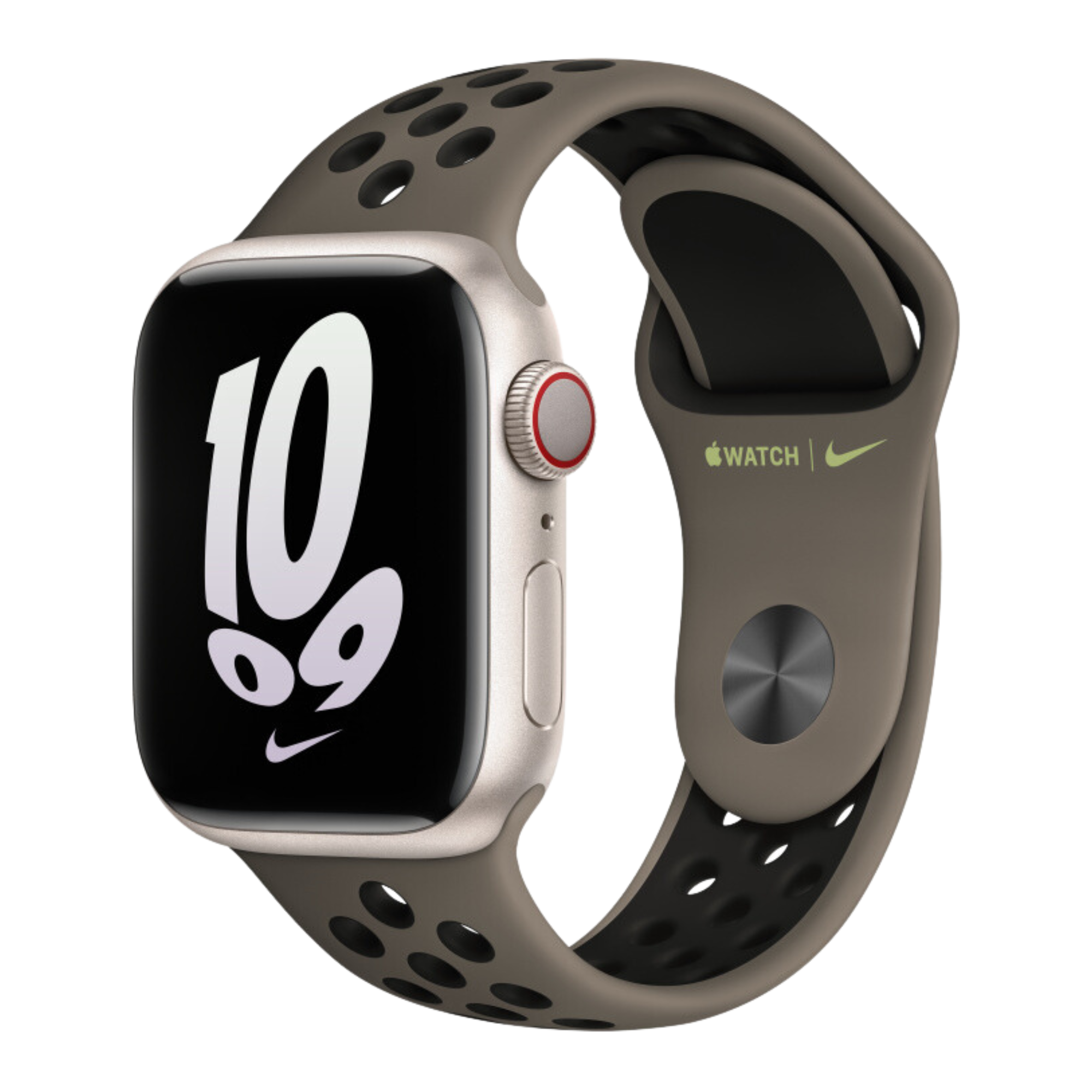Get Apple Watch Nike Sport Band 41mm (Olive Grey Black)