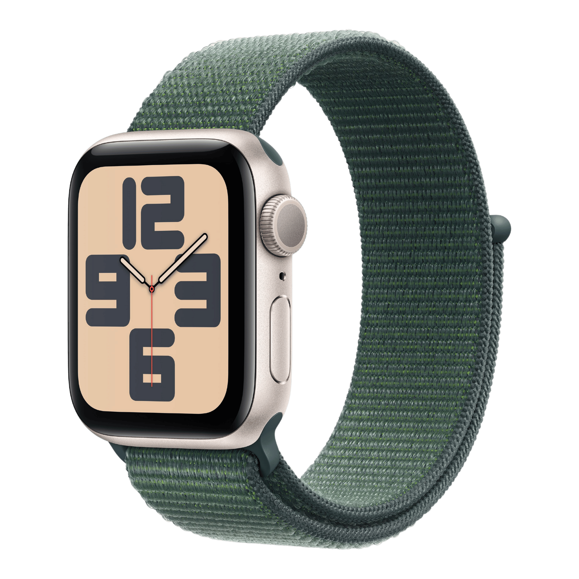 Apple Watch SE GPS Starlight case with Sport Loop Green, 40 mm