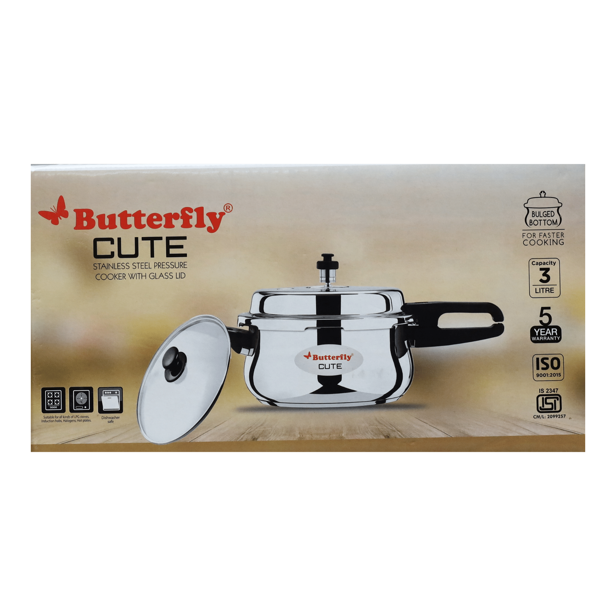 Buy Butterfly Cute IB Stainless Steel Pressure Cooker L
