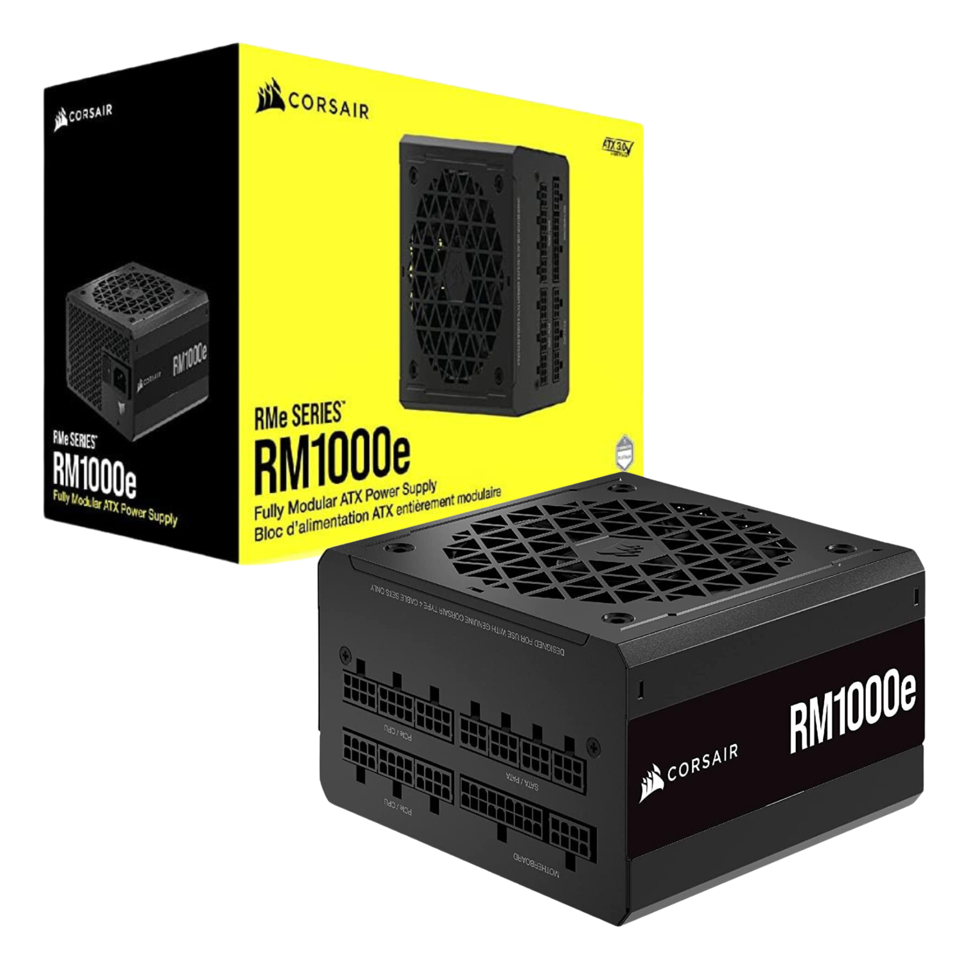 Get Corsair RM1000E 80+ Gold Fully 1000W Power Supply, Black