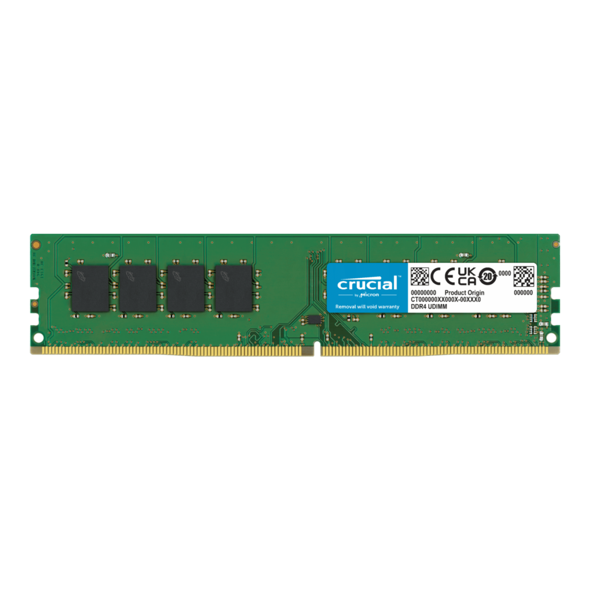 Get Crucial DDR4 3200Mhz UDIMM Single Desktop RAM - 16GB,Green