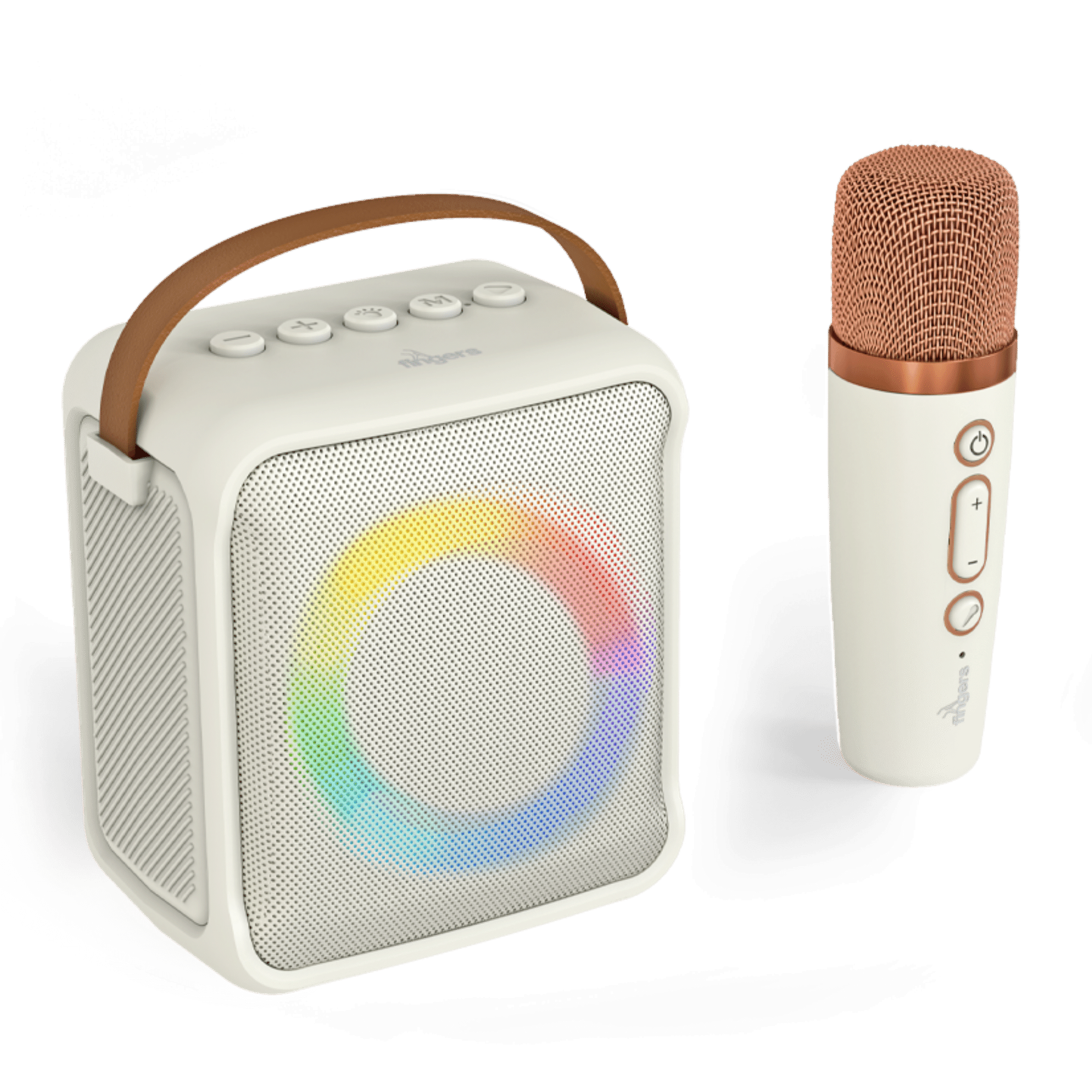 Get Fingers Solo Karaoke 8W Bluetooth Speaker Ivory