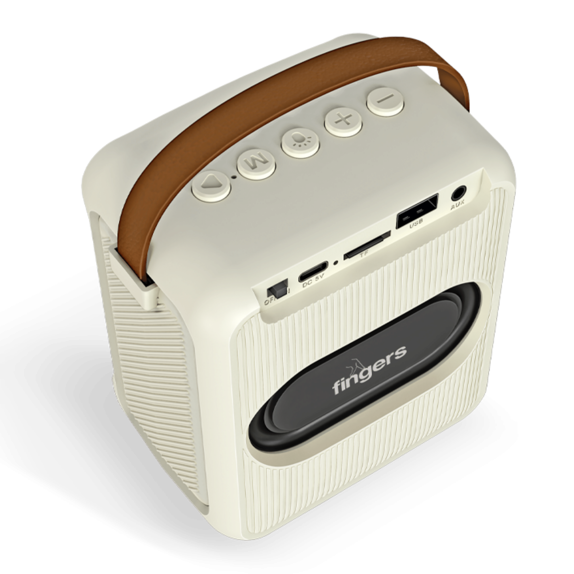 Get Fingers Solo Karaoke 8W Bluetooth Speaker Ivory