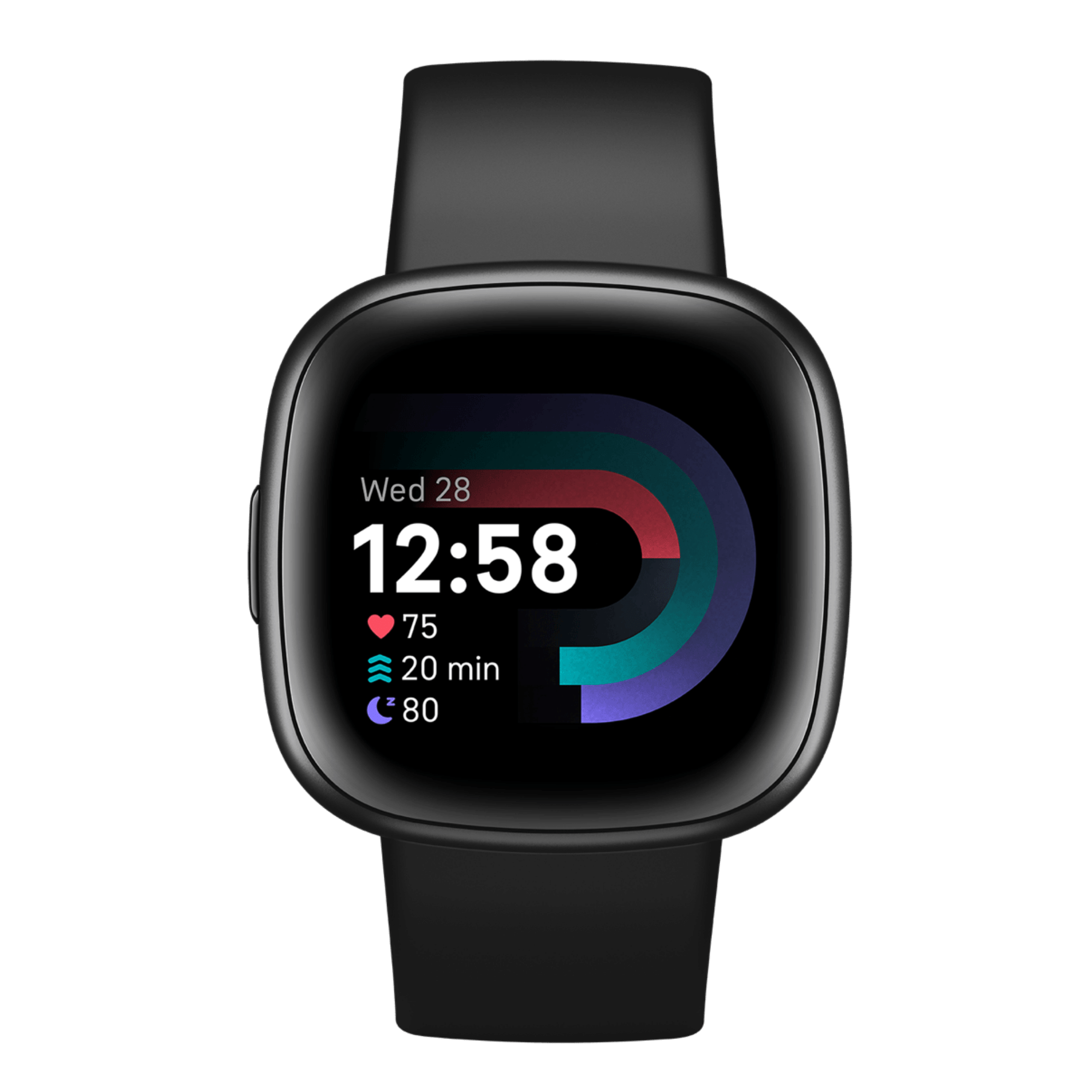 Fitbit Versa 4 Smartwatch (Black Graphite) at Poorvika 