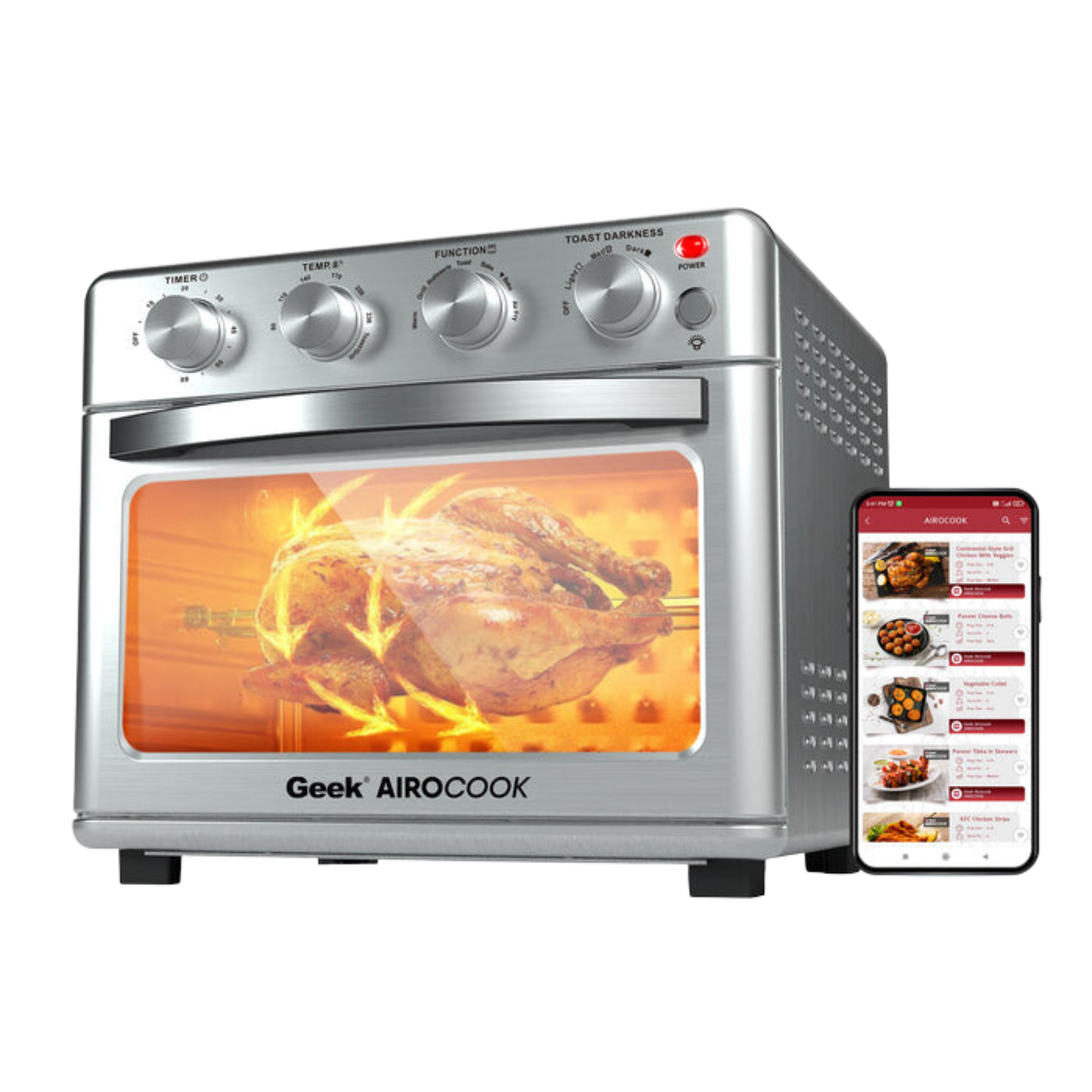 Geek 25 L AiroCook Iris Plus AirFryer Microwave Oven Silver