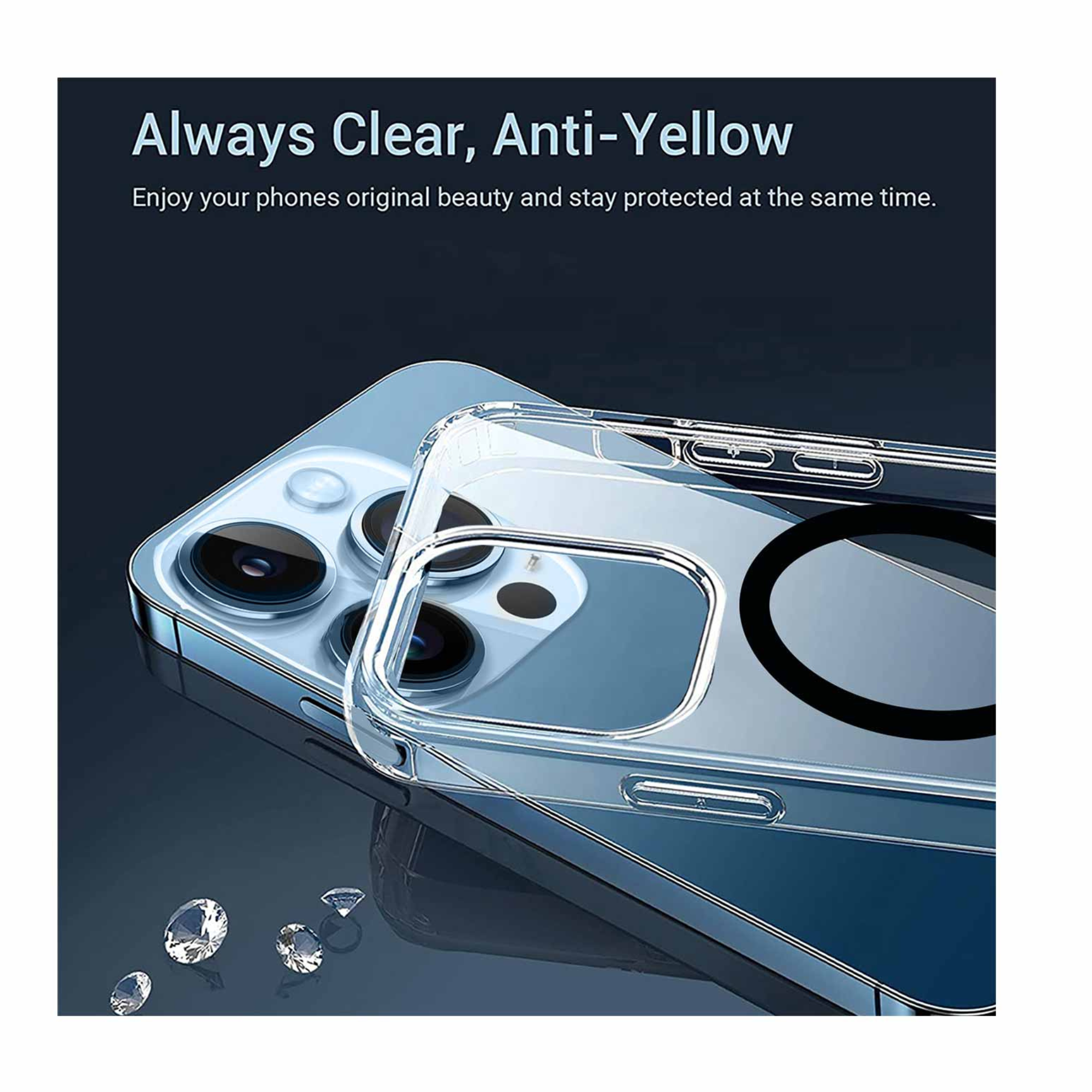 Gripp Clear MagSafe iPhone 14 Pro Max Case With Black Ring