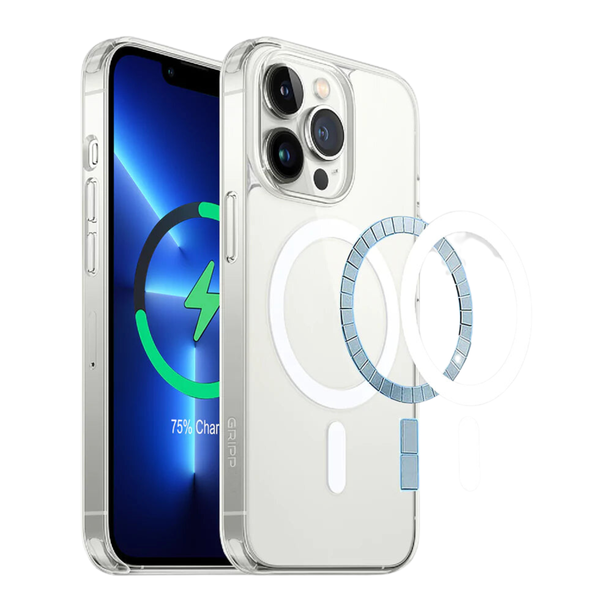 Apple iPhone 14 Pro Gripp Clear MagSafe Case With White Ring