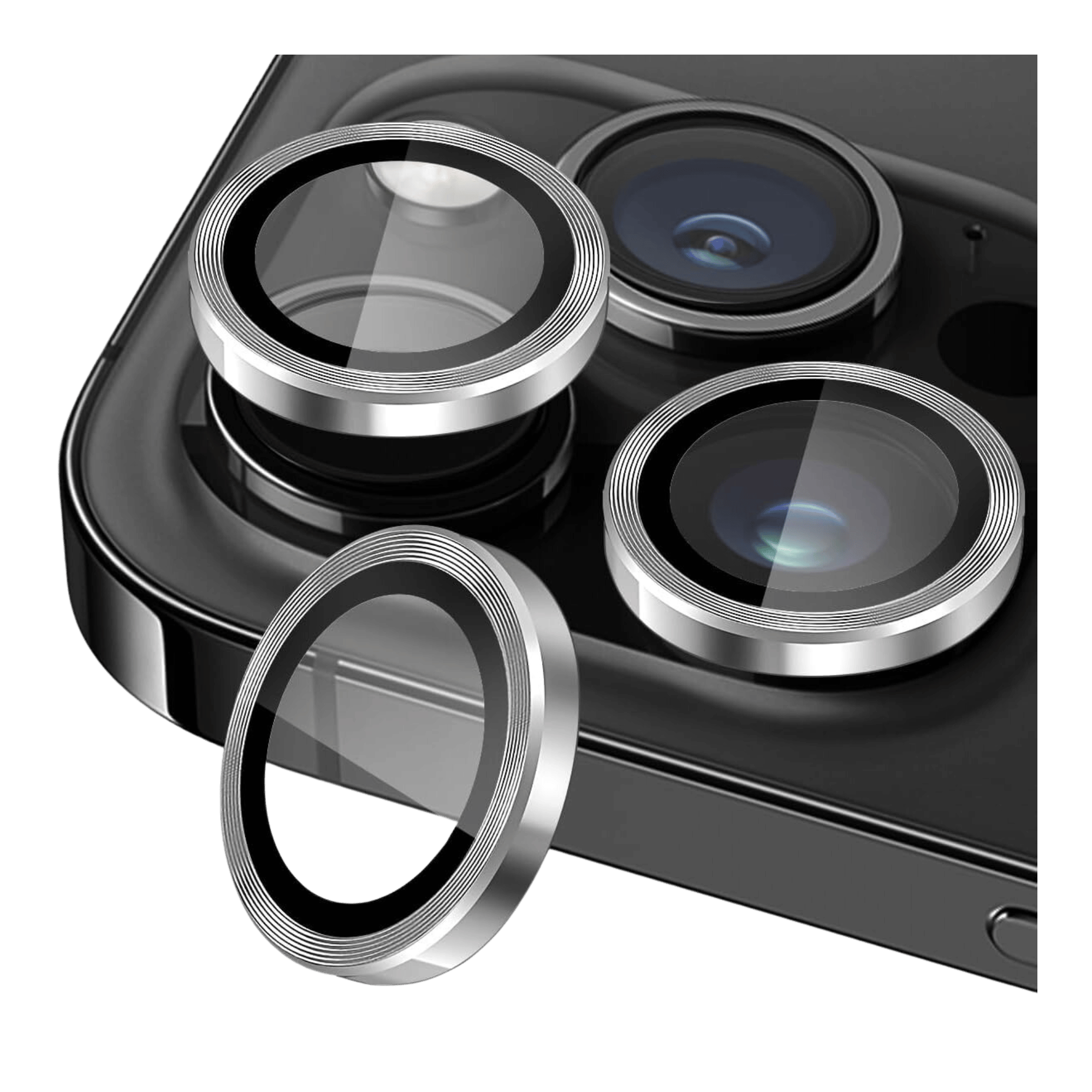 Heiger Camera Lens Protection Tempered Glass iPhone 16 Pro Max Silver