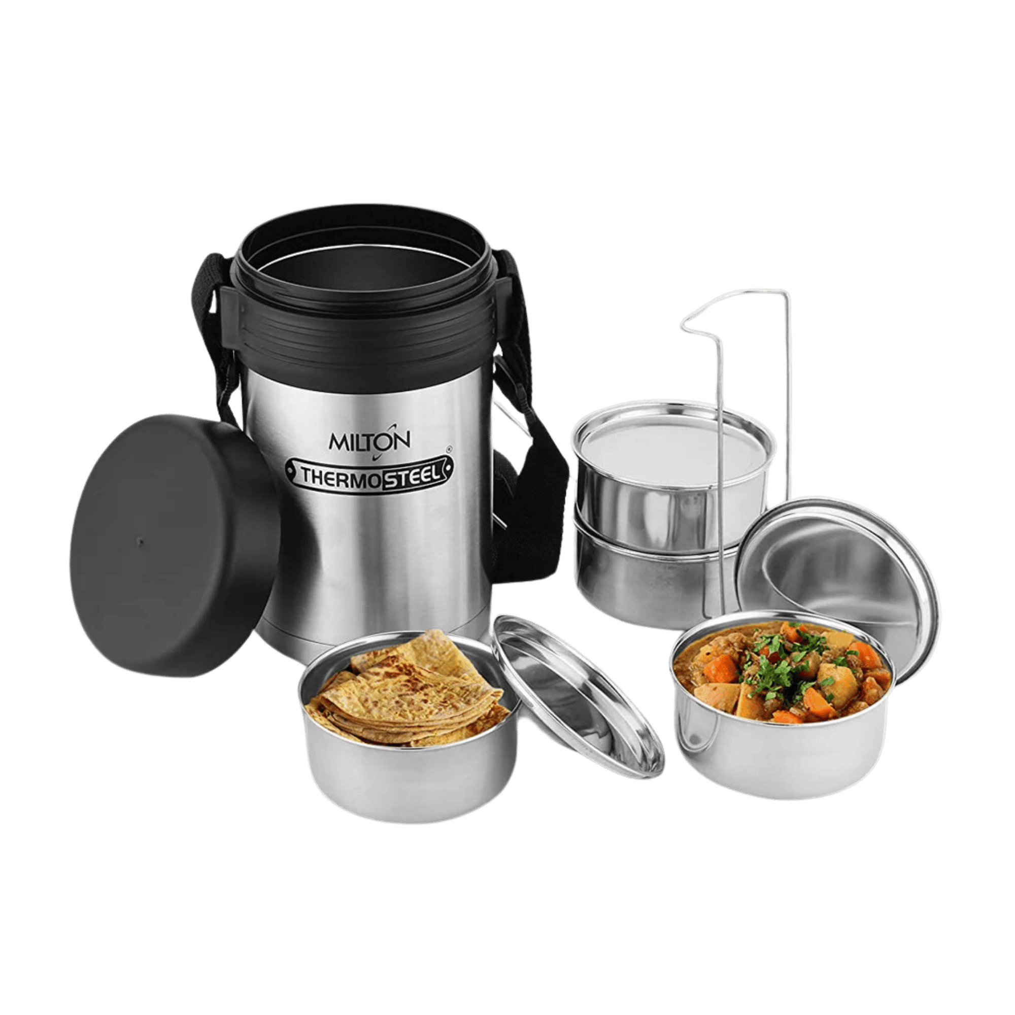 Get Milton Tuscany Thermosteel With Plain Lid Lunch Box Pcs