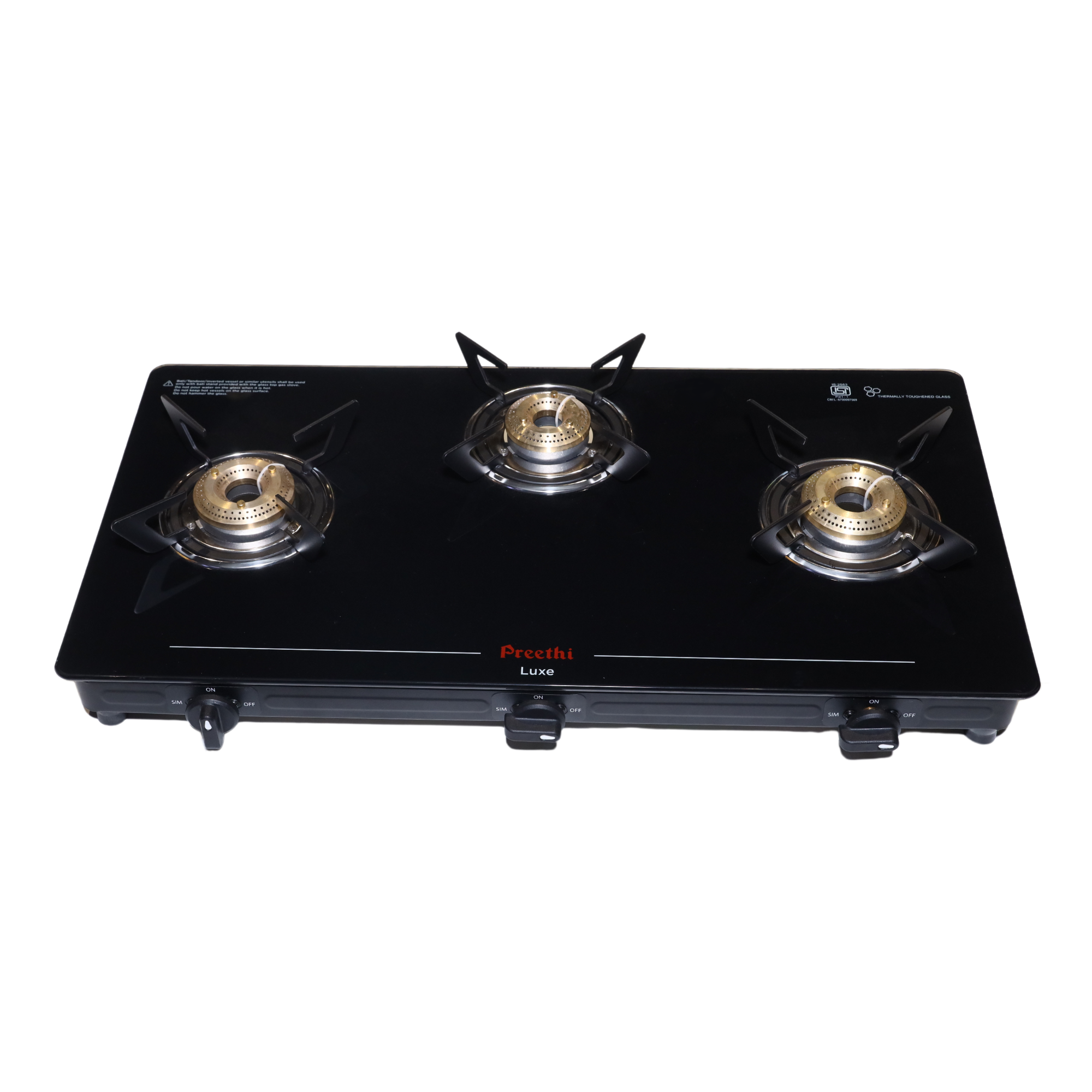 Preethi 3 hotsell burner gas stove