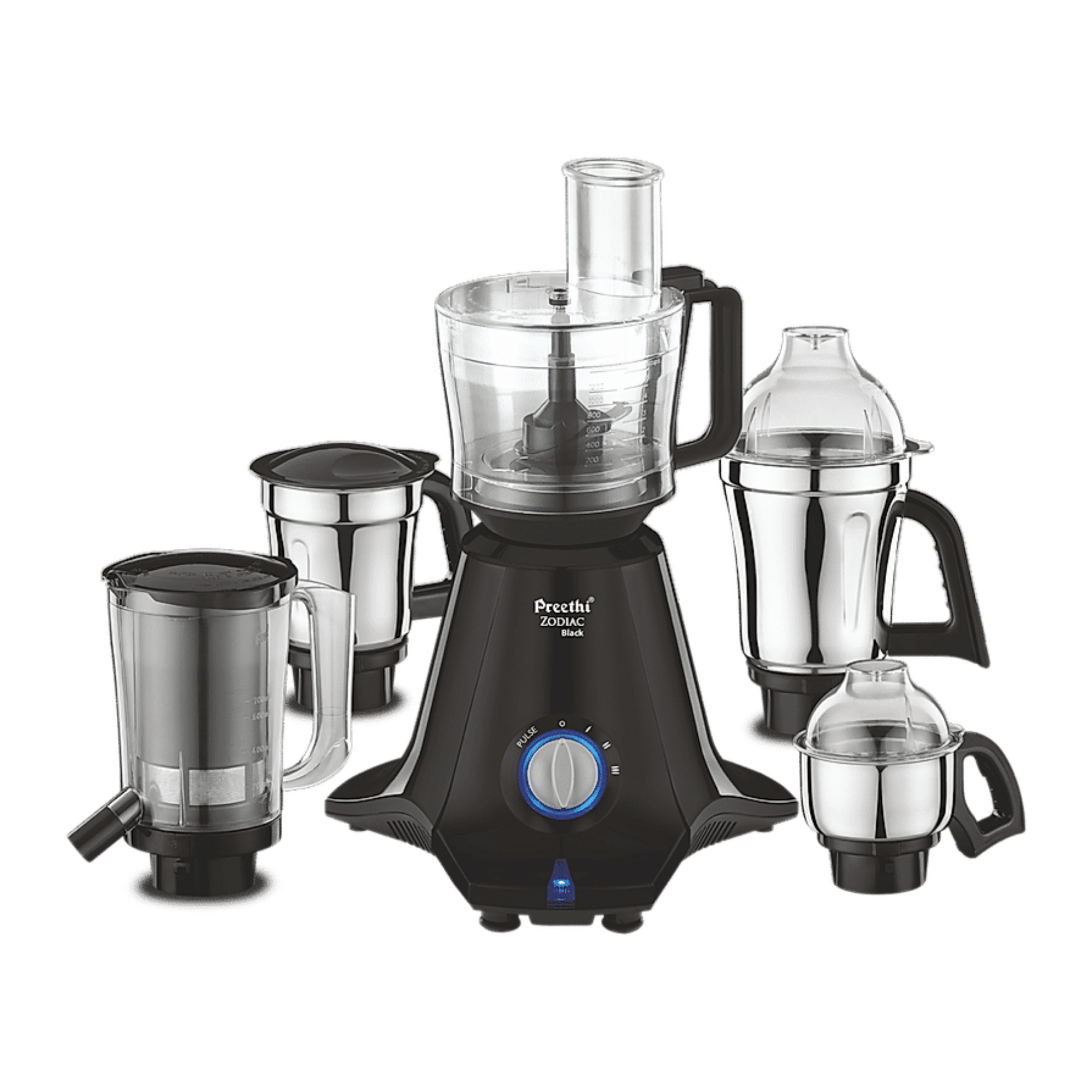 Buy Preethi MG261 Zodiac Mixer Grinder ( 5 Jars, Black )