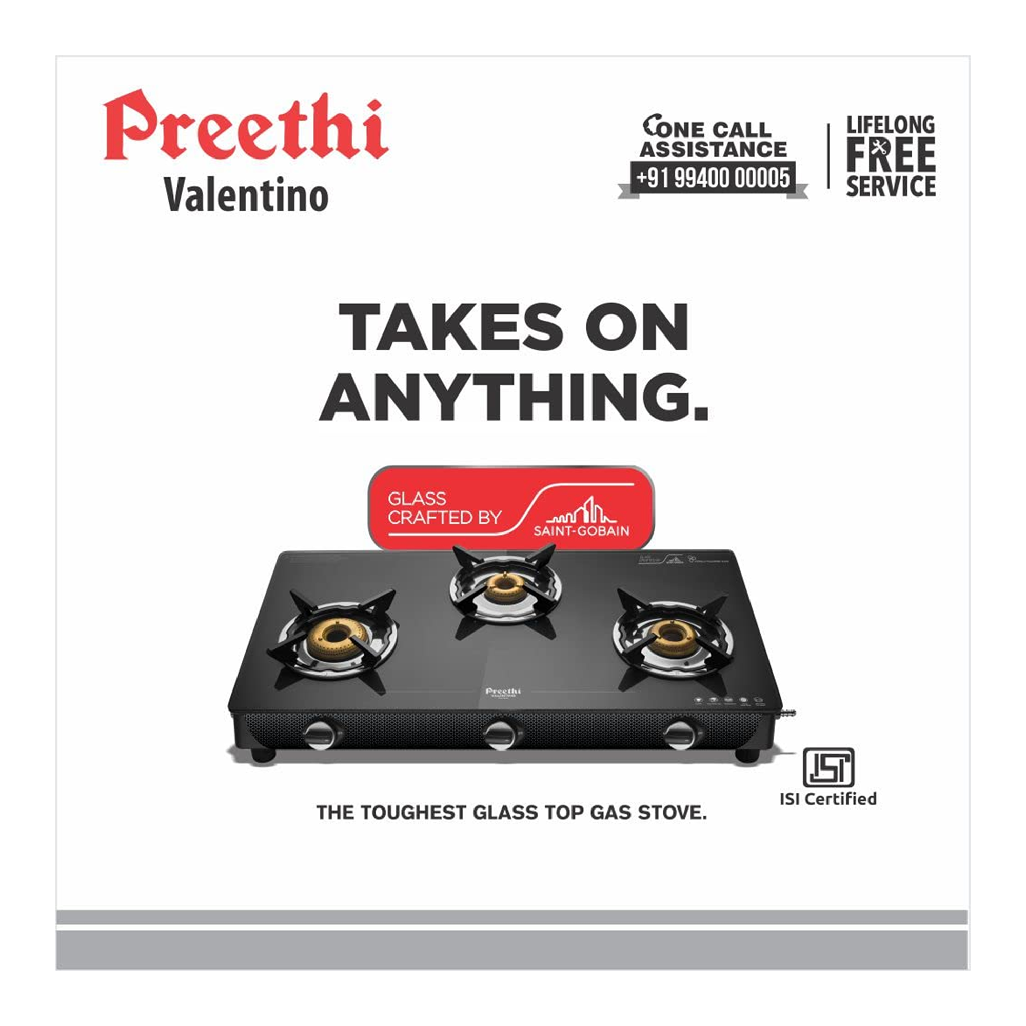 preethi valentino gas stove price