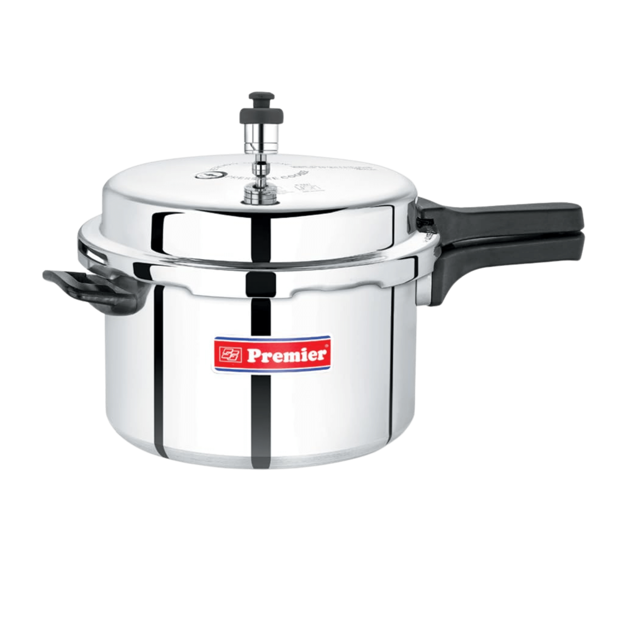 premier netraa aluminium pressure cooker 12 litre front view