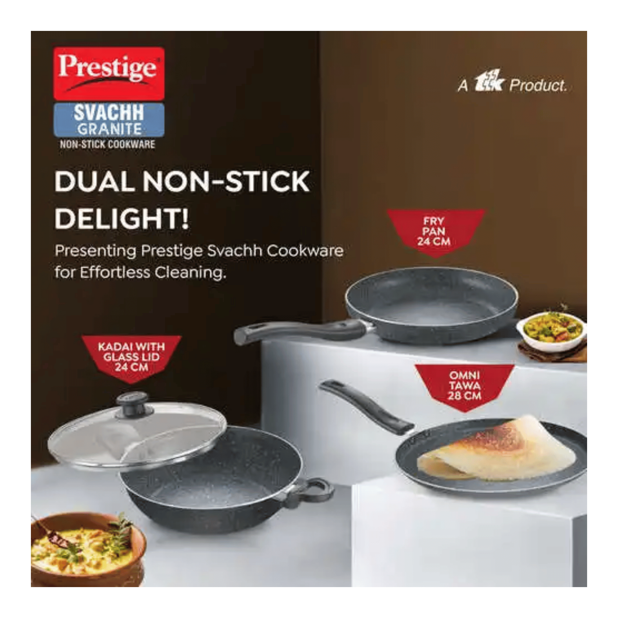 Buy Prestige Svachh BYK Non Stick Cookware Pc Set Black!