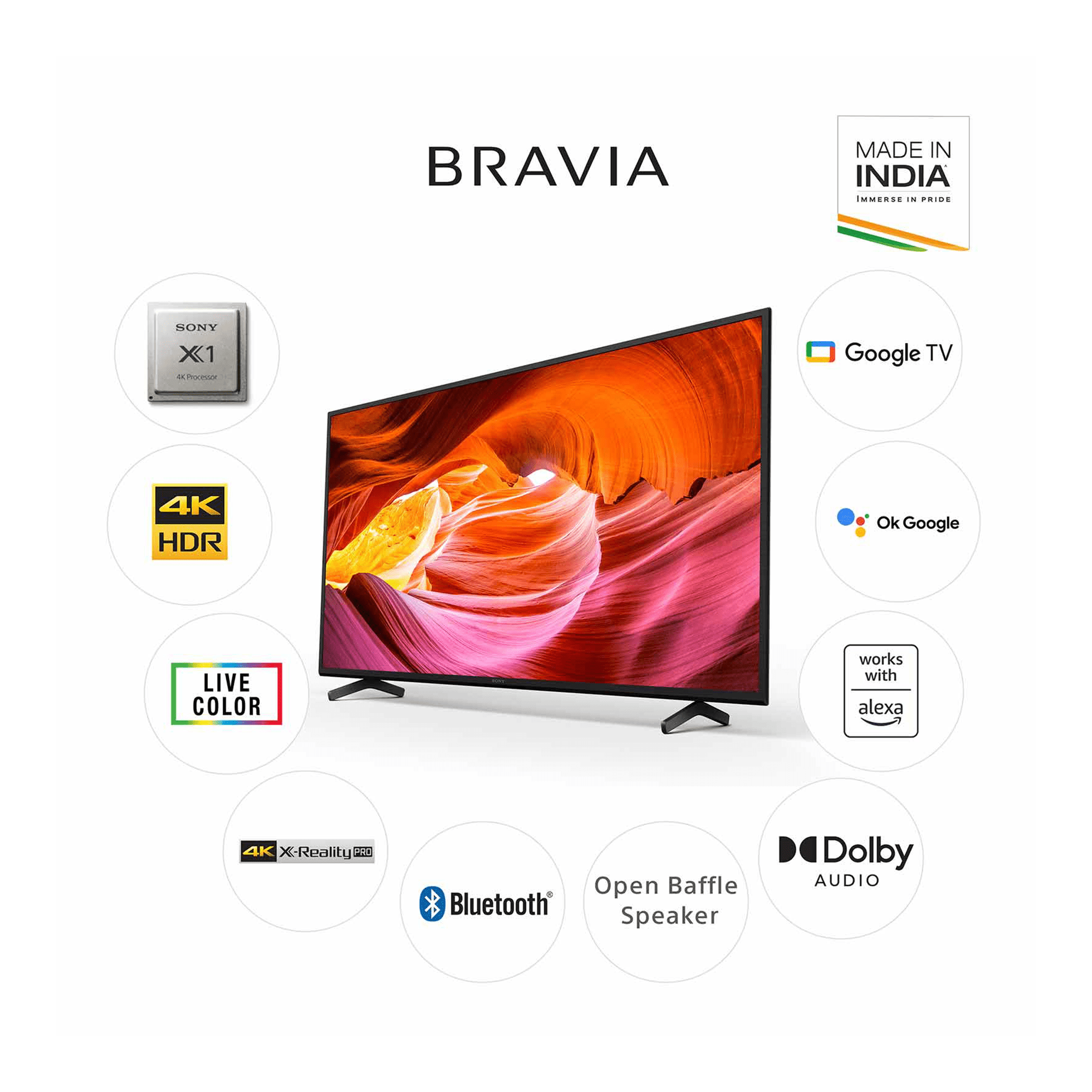 Buy Sony Bravia 4K Smart Android LED X75K 43' Tv at Poorvika