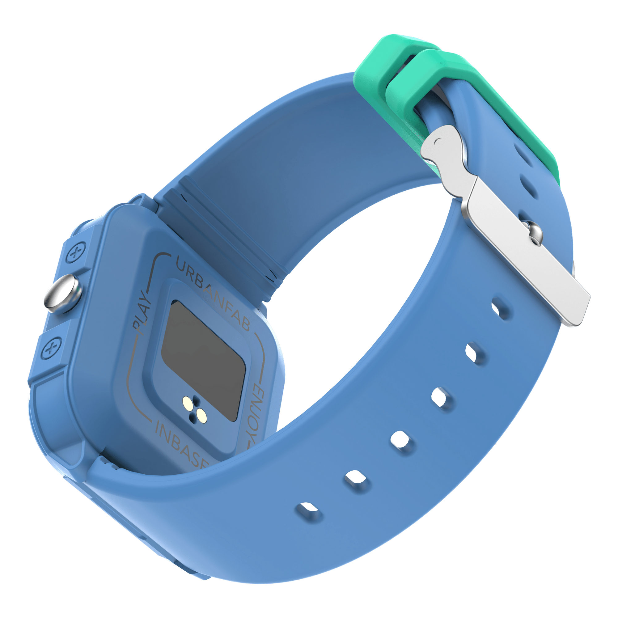 urban fab kids and teens smartwatch blue Back side view