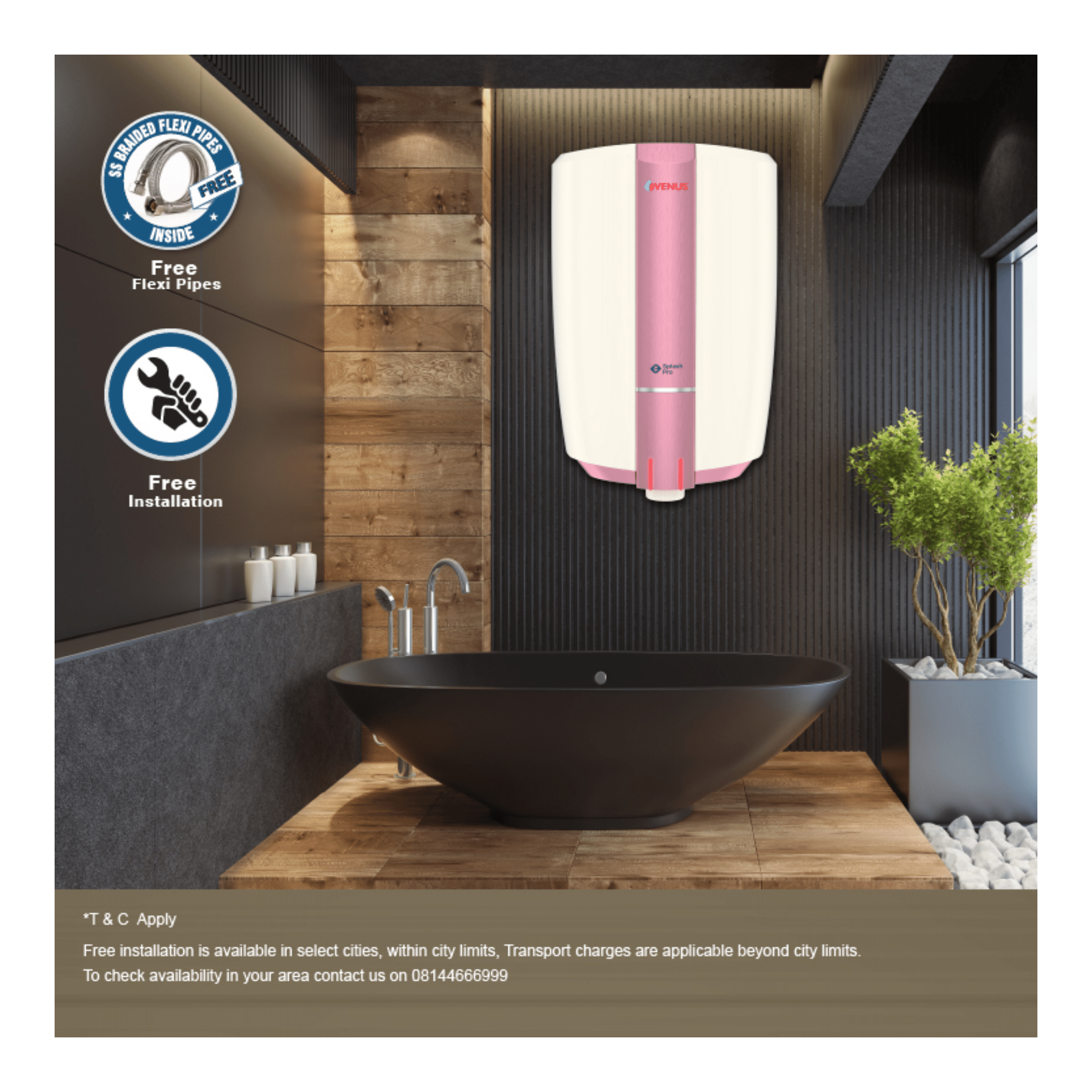 Buy Venus Splash Pro Storage Water Heater | 25L | Mystic Rose