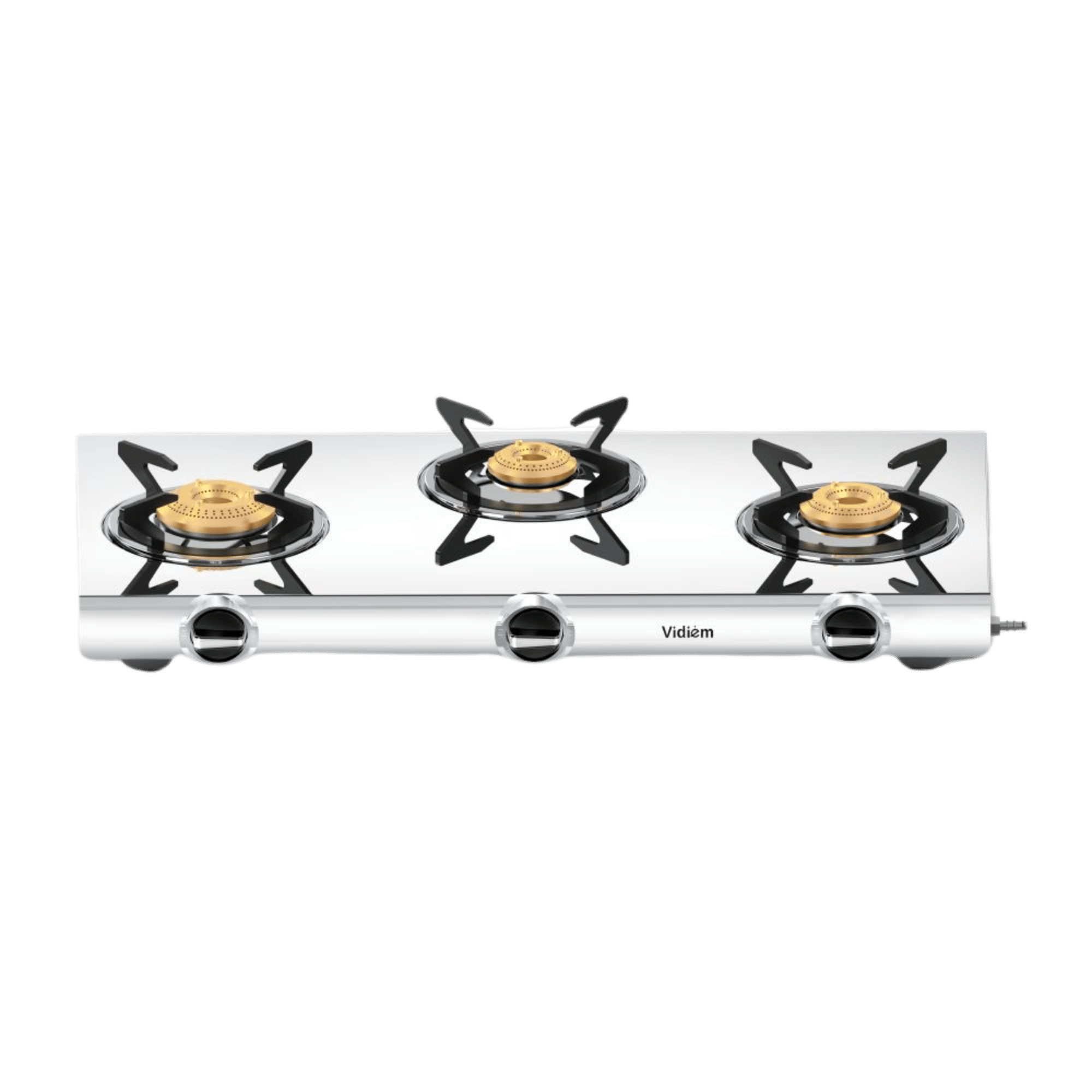 Buy Vidiem Curve Stainless Steel 3 Burner Gas Stove Silver!