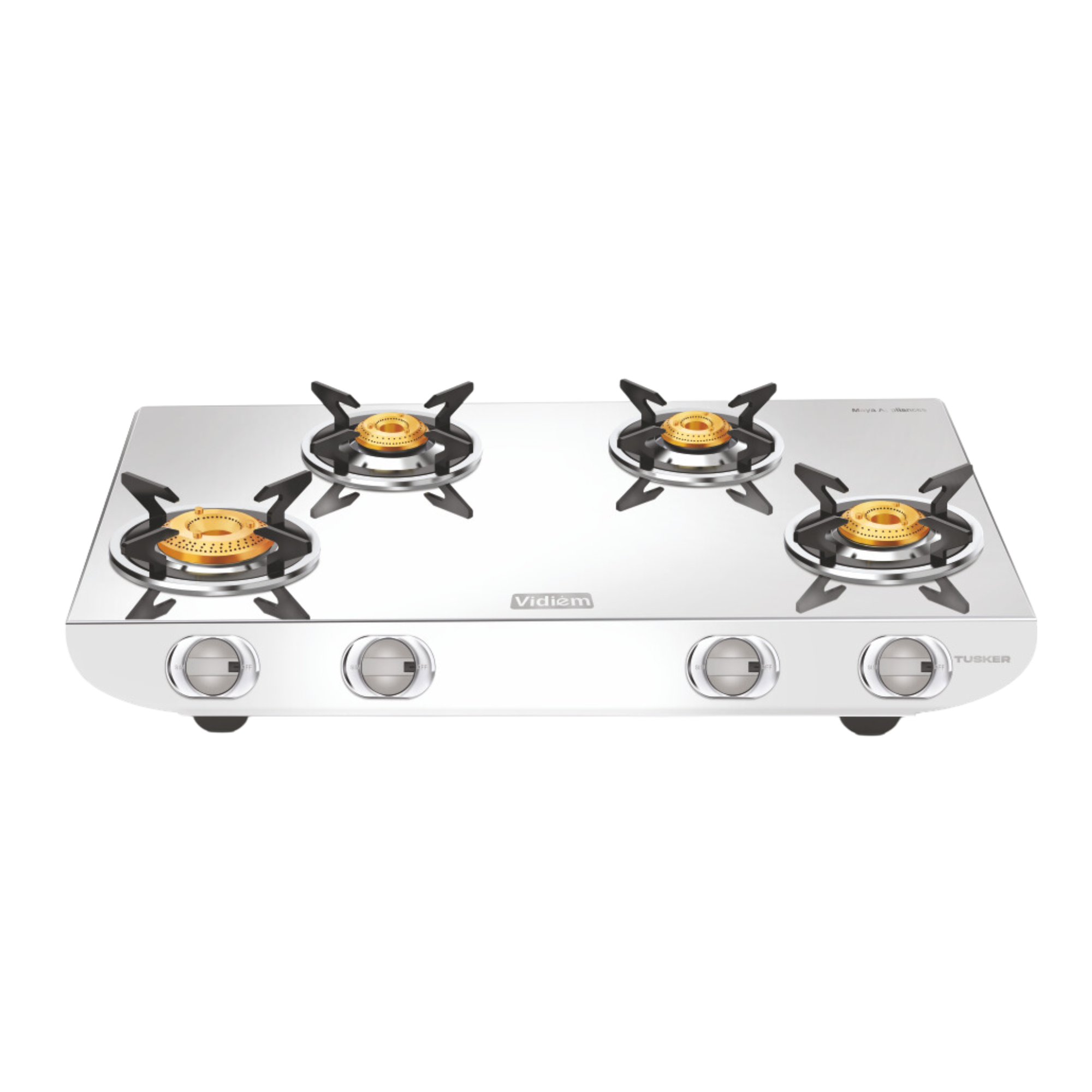 Buy Vidiem Tusker Stainless Steel 4 Burner Gas Stove Silver