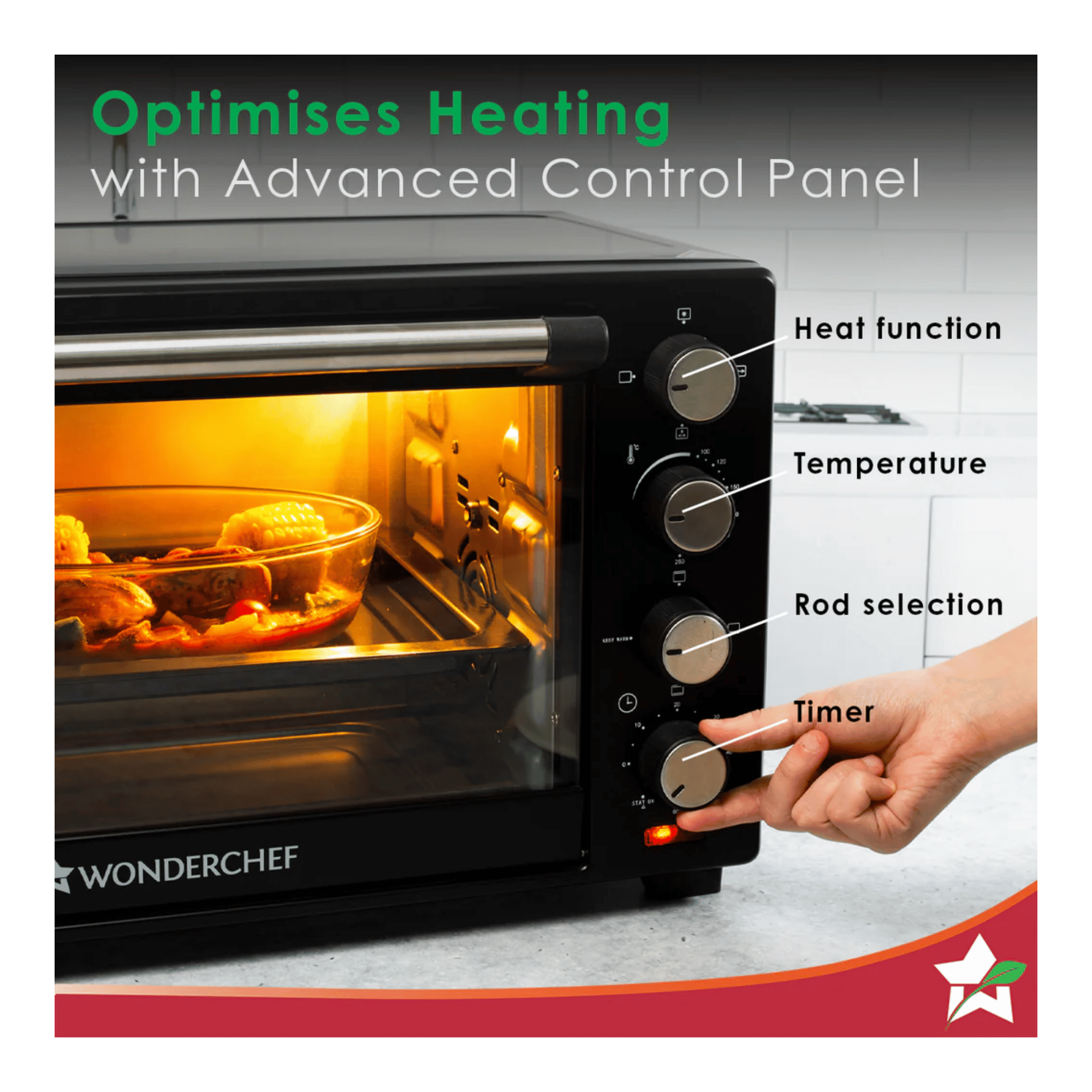 Get Wonderchef 40 L Oven Toaster Grill Black at Poorvika!