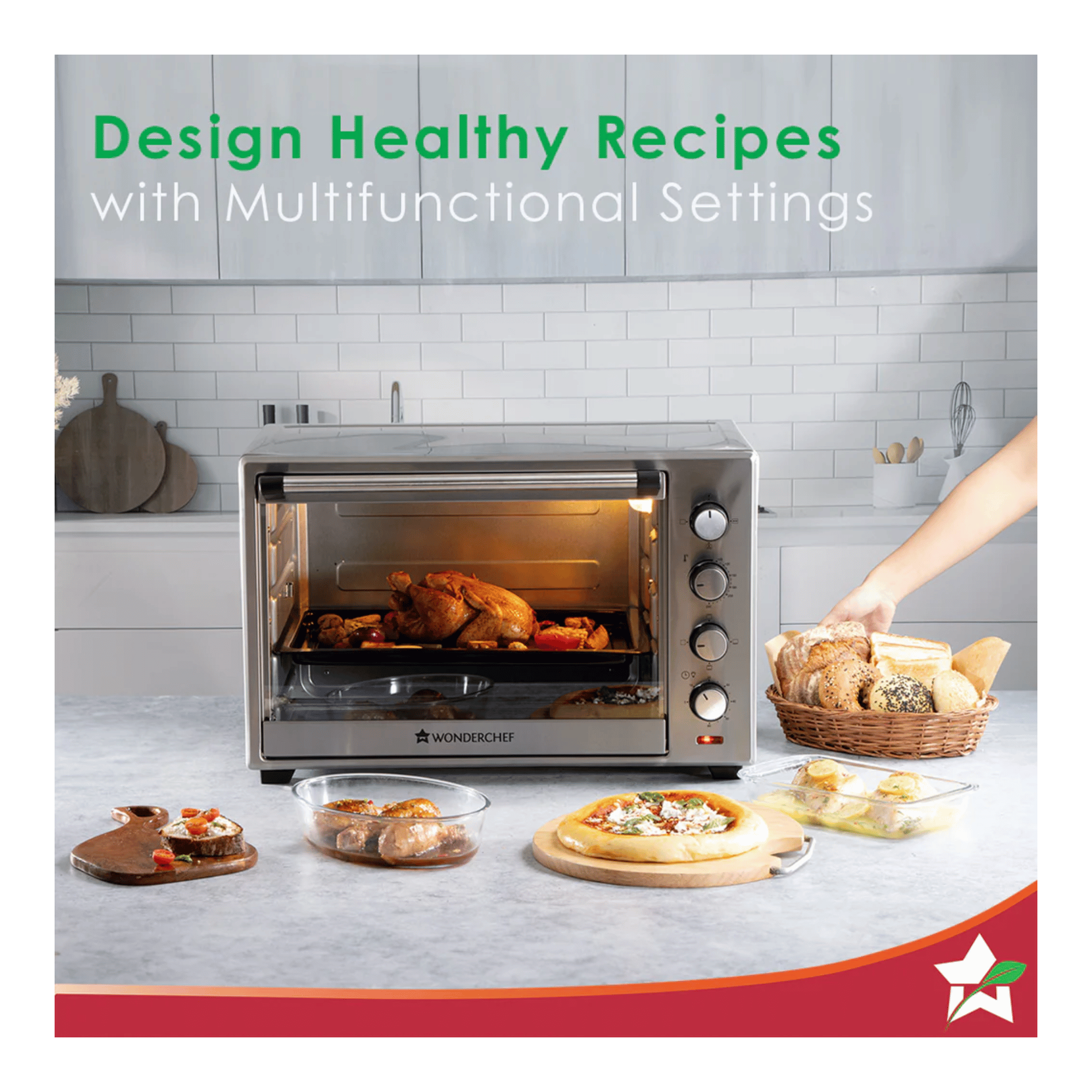 Shop Wonderchef 48 L Oven Toaster Grill Silver at Poorvika!