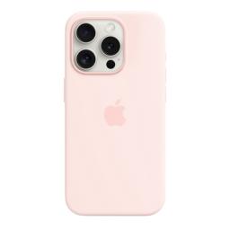 Apple Silicone Case With MagSafe iPhone 15 Pro, Light Pink