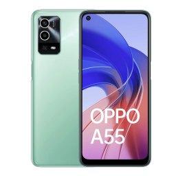 oppo-a55-mint-green-front-and-